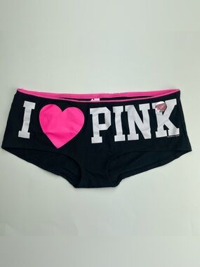 NWT Vintage Victoria's Secret PINK I ❤️ PINK low rise boyshorts